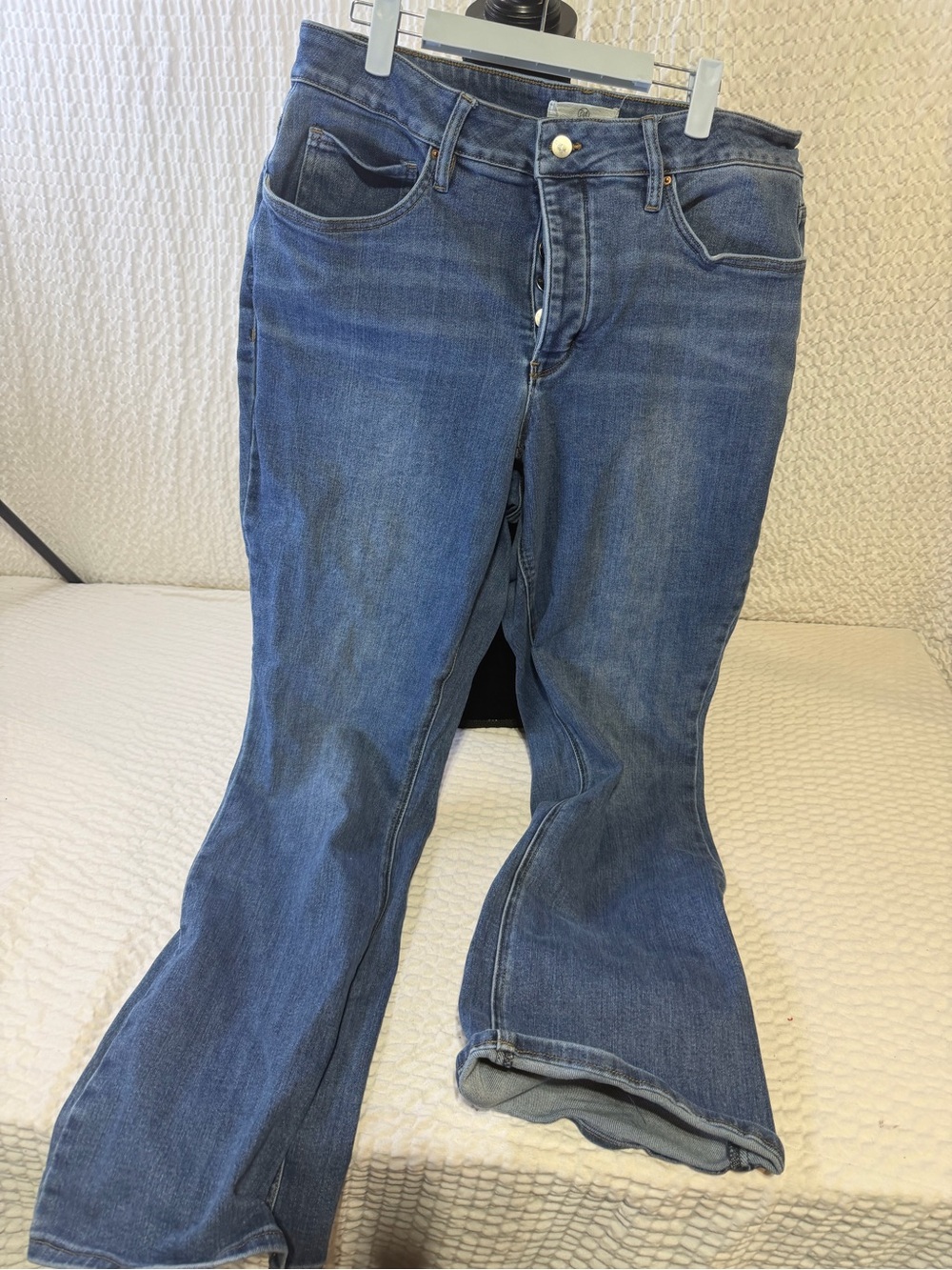 RVCA Blue Denim Jeans with Gold Stitching Accent